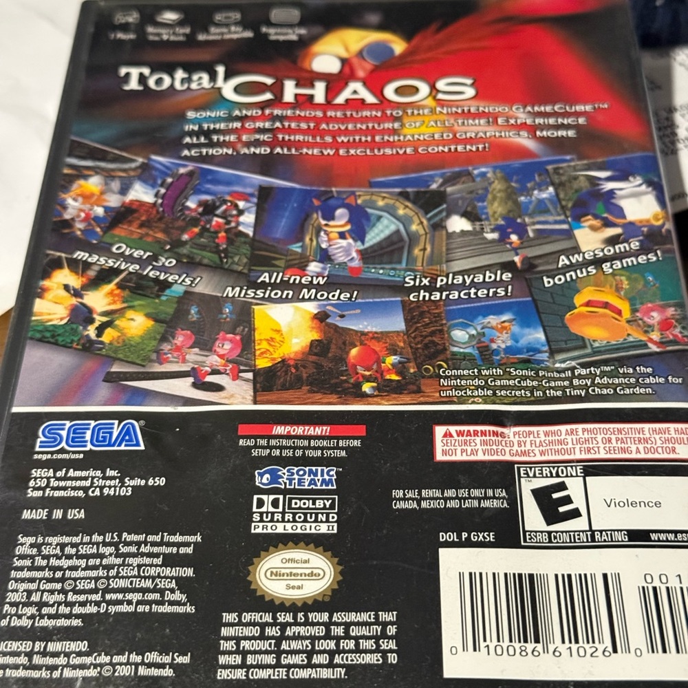 Sonic Adventure DX Director's Cut (Blue) - Sega GameCube Game - Picture 2 of 4